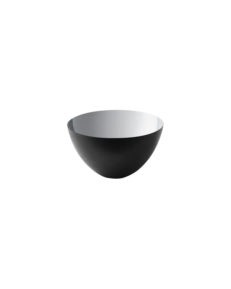 Normann Copenhagen Salatschüssel Krenit - Silber - emaillierter Stahl - Designer Herbert Krenchel 