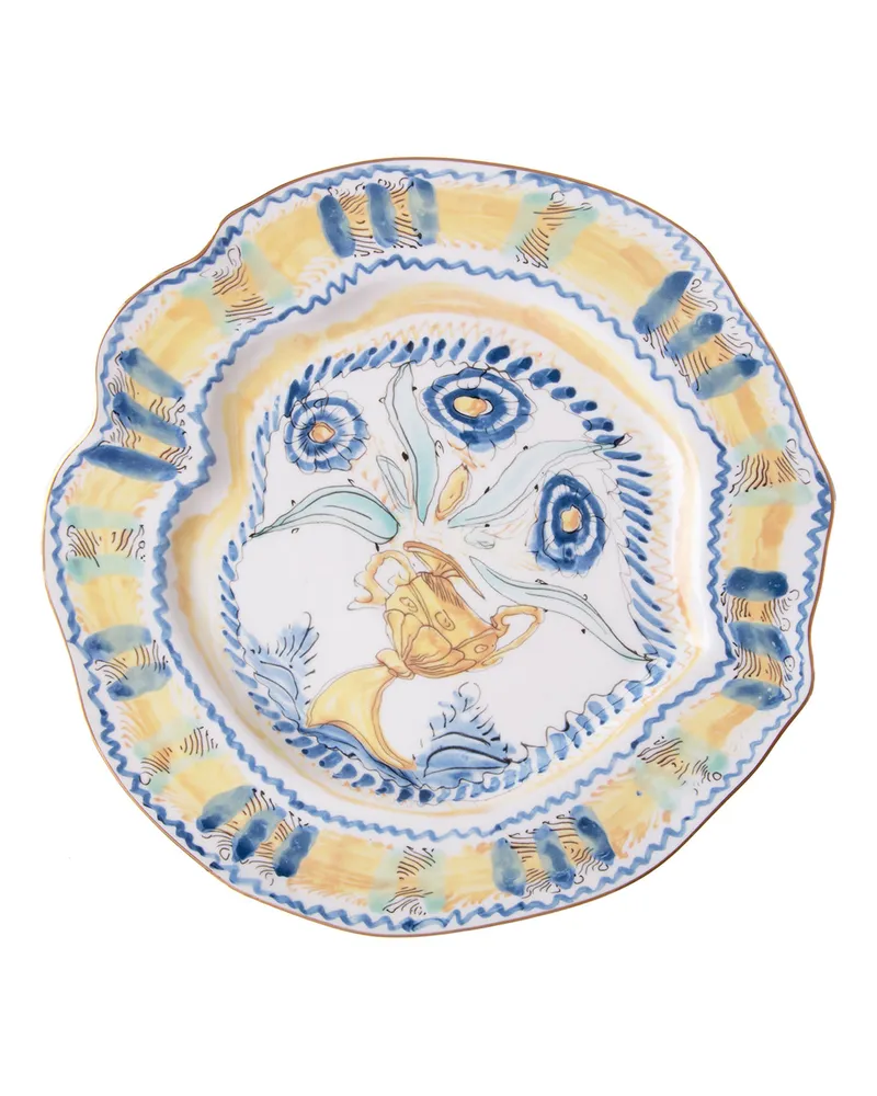 Seletti Teller Classic on acid - Blau - Feines Porzellan - Designer Diesel Creative Team 
