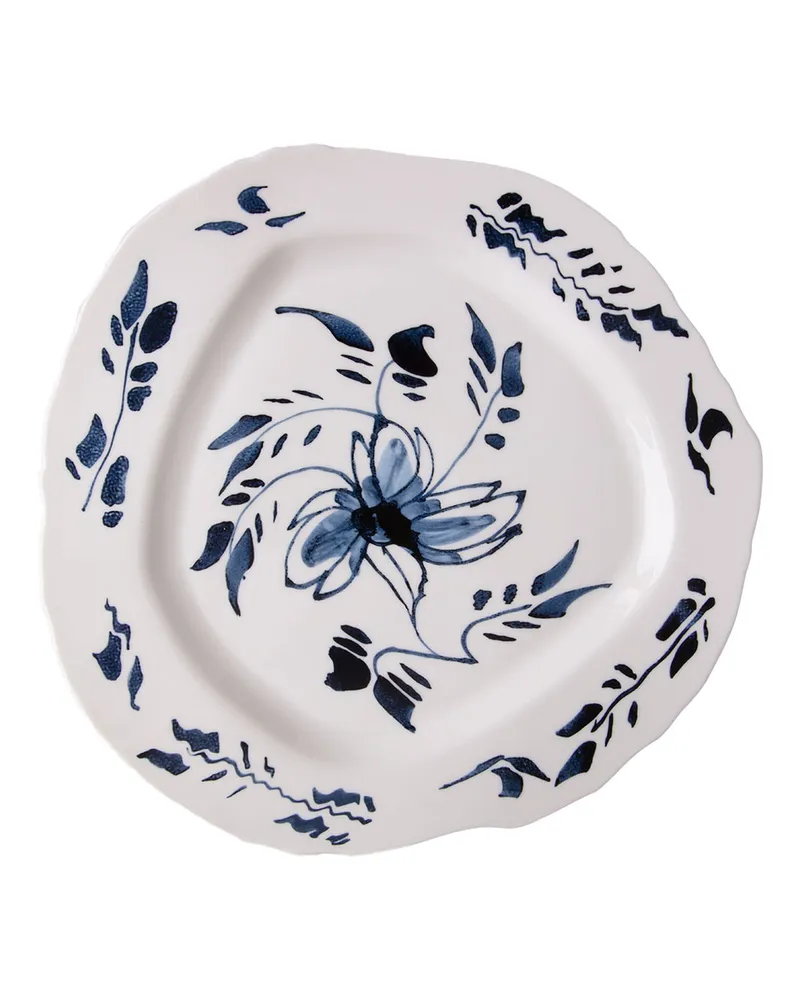 Seletti Teller Classic on acid - Blau - Feines Porzellan - Designer Diesel Creative Team 