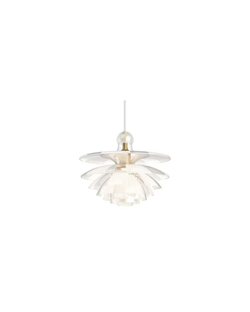 Louis Poulsen Pendelleuchte Septima - Transparent - Messing - Designer Poul Henningsen 