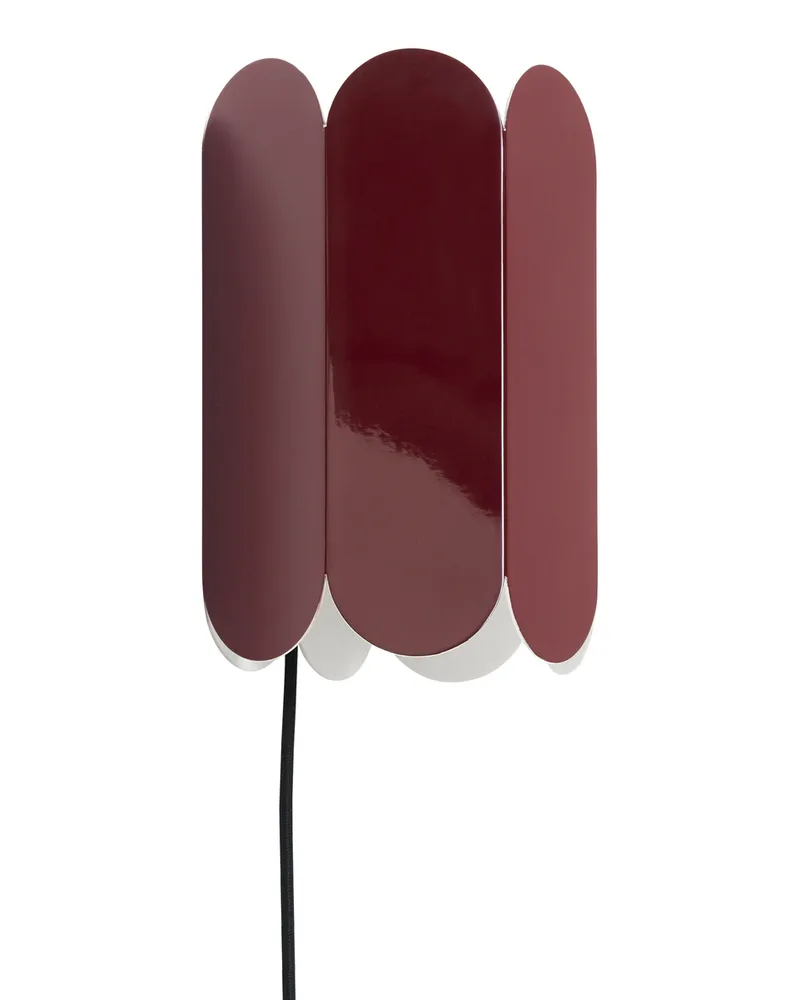 Hay Wandleuchte mit Stromkabel Arcs - Rot - Stahl - Designer Muller Van Severen 