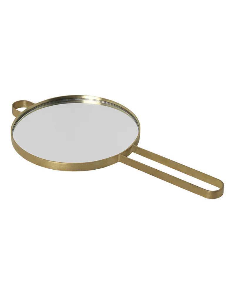 ferm LIVING Hand-Spiegel Poise - Metall - Massives Messing - Designer Trine Andersen 
