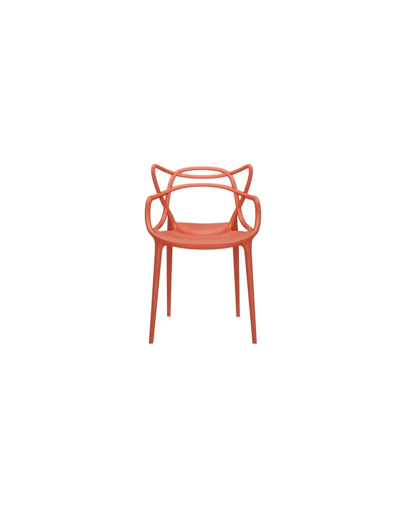 Kartell Stapelbarer Stuhl Masters - Rot - Recyceltes thermoplast. Technopolymer - Designer Philippe STARCK with Eugeni QUITLLET 