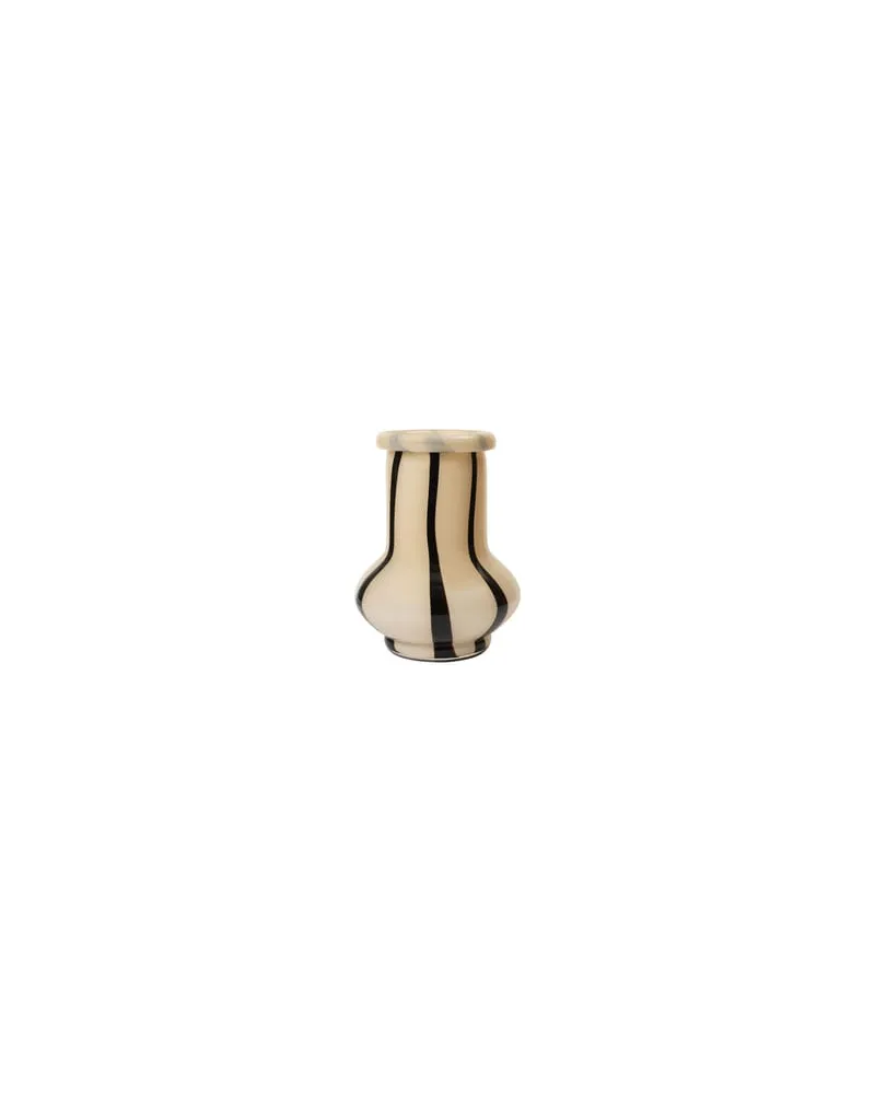 ferm LIVING Vase Riban - Beige - mundgeblasenes Glas 