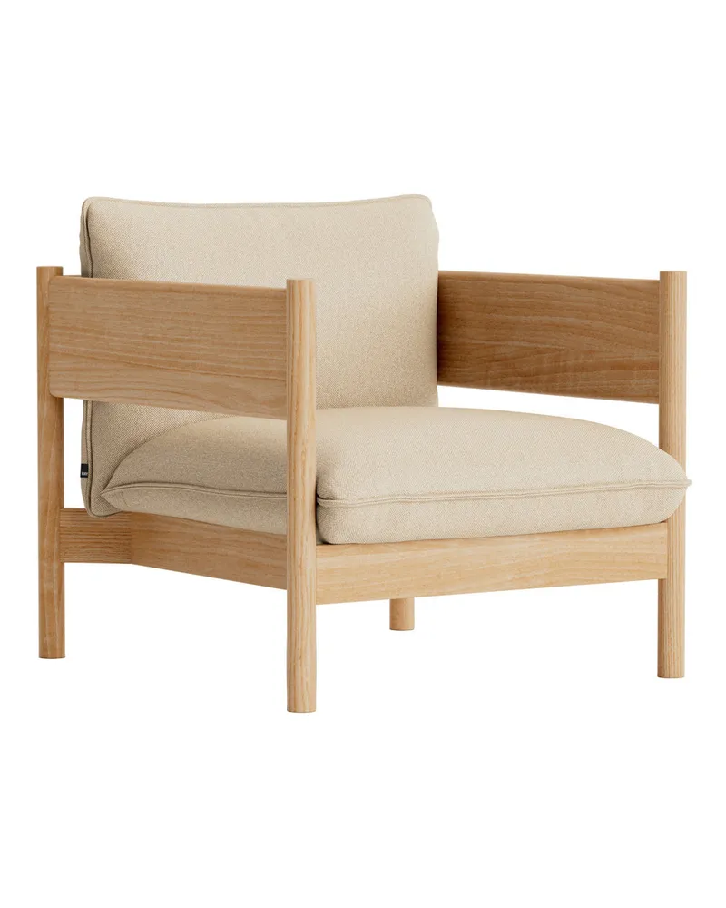Hay Gepolsterter Sessel Arbour - Beige - FSC-Massivholz - Designer Daniel Rybakken 