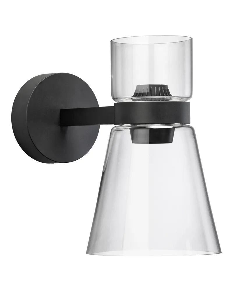 Flos Wandleuchte Nocturne - Schwarz - Geblasenes Borosilikatglas - Designer Konstantin Grcic 