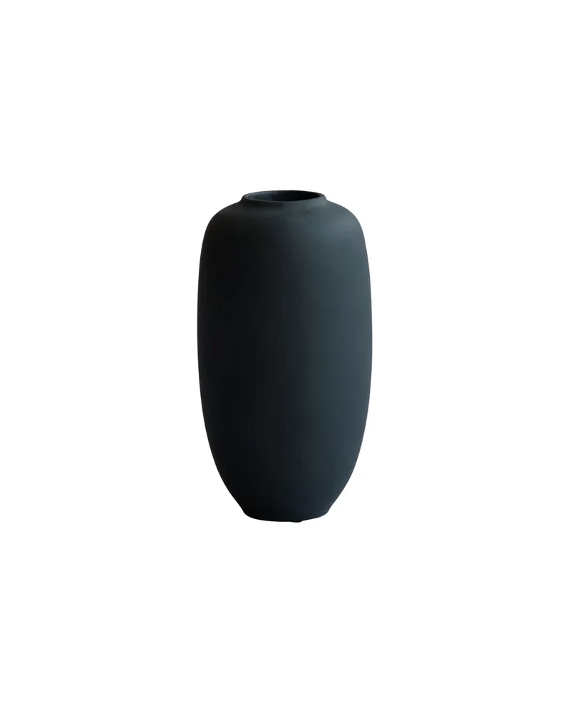 101 Copenhagen Vase Sunao - Schwarz - emaillierte Keramik - Designer Tommy Hyldahl 