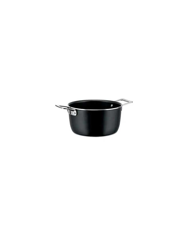 Alessi Kochtopf Pots & Pans - Schwarz - 100% recyceltes Aluminium - Designer Jasper Morrison 