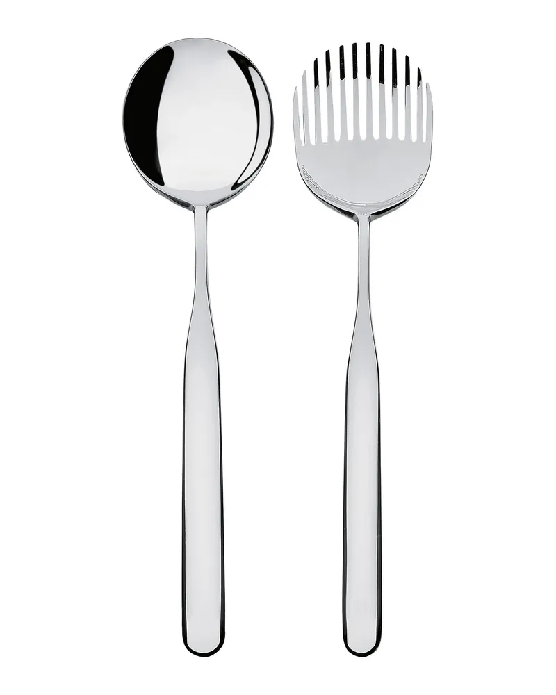 Alessi Salatbesteck Collo-Alto - Metall - Rostfreier Stahl 18, 10 - Designer Inga Sempé 