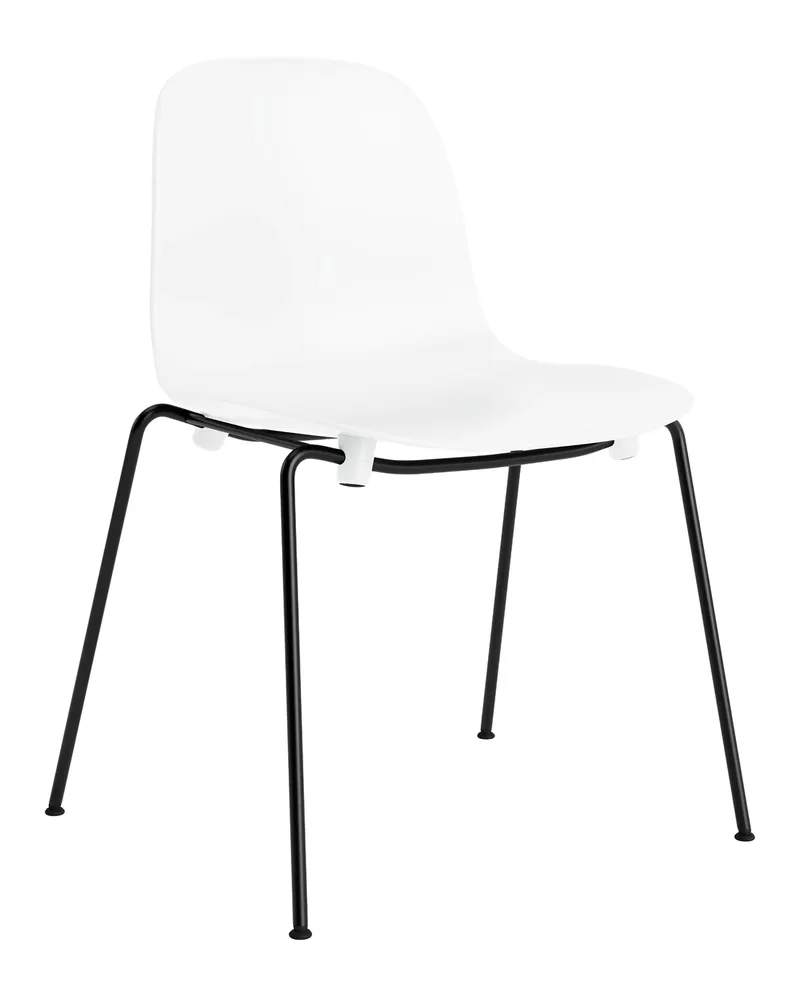 Normann Copenhagen Stapelbarer Stuhl Form - Weiß - lackierter Stahl - Designer Simon Legald 
