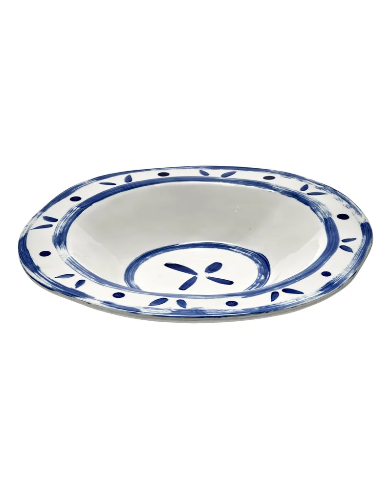 Serax Servierplatte Delia - Blau - emaillierter Sandstein - Designer Annebet Philps 