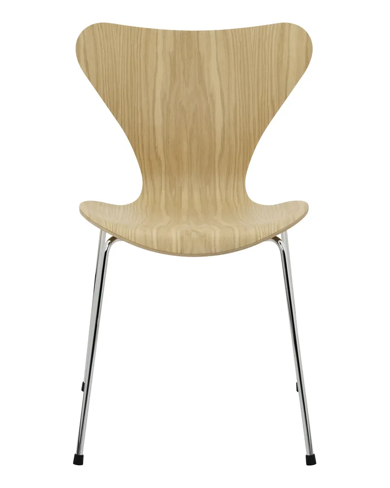 Fritz Hansen Stapelbarer Stuhl Série 7 - Holz natur - Nußbaumfurnier - Designer Arne Jacobsen 