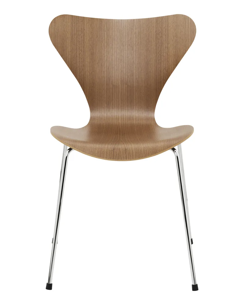 Fritz Hansen Stapelbarer Stuhl Série 7 - Holz natur - Nußbaumfurnier - Designer Arne Jacobsen 