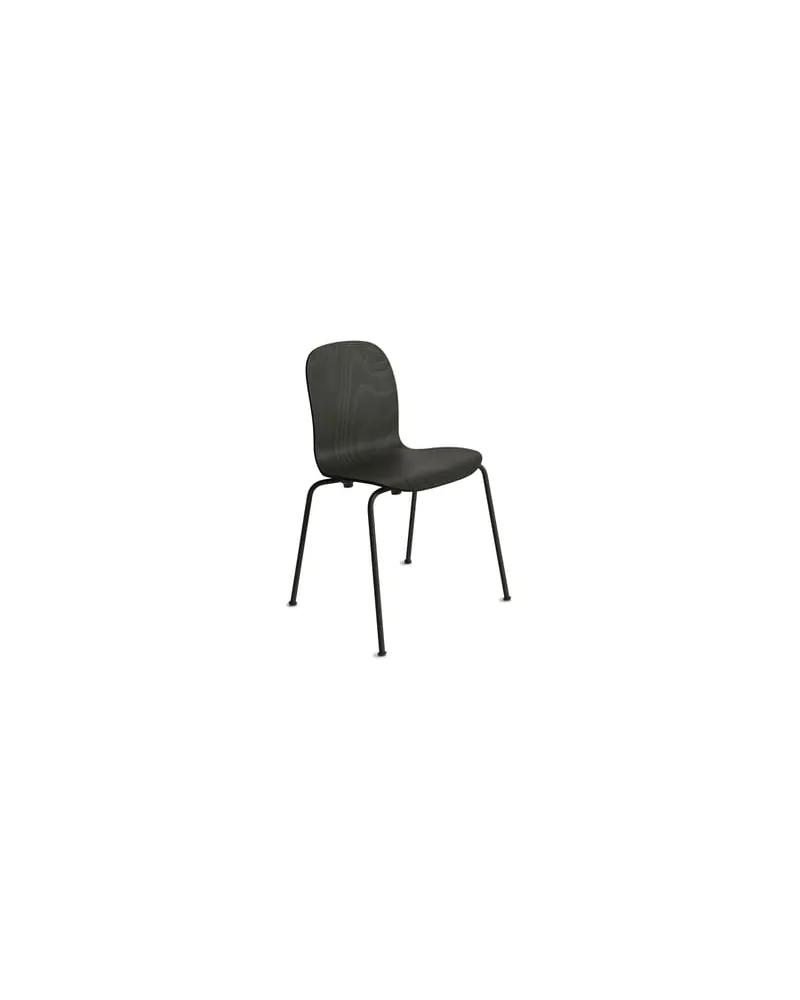 Cappellini Stapelbarer Stuhl Tate - Schwarz - Stahl - Designer Jasper Morrison 