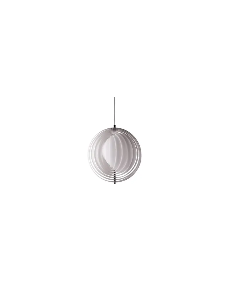 Verpan Pendelleuchte Moon - Weiß - Polyacryl - Designer Verner Panton 