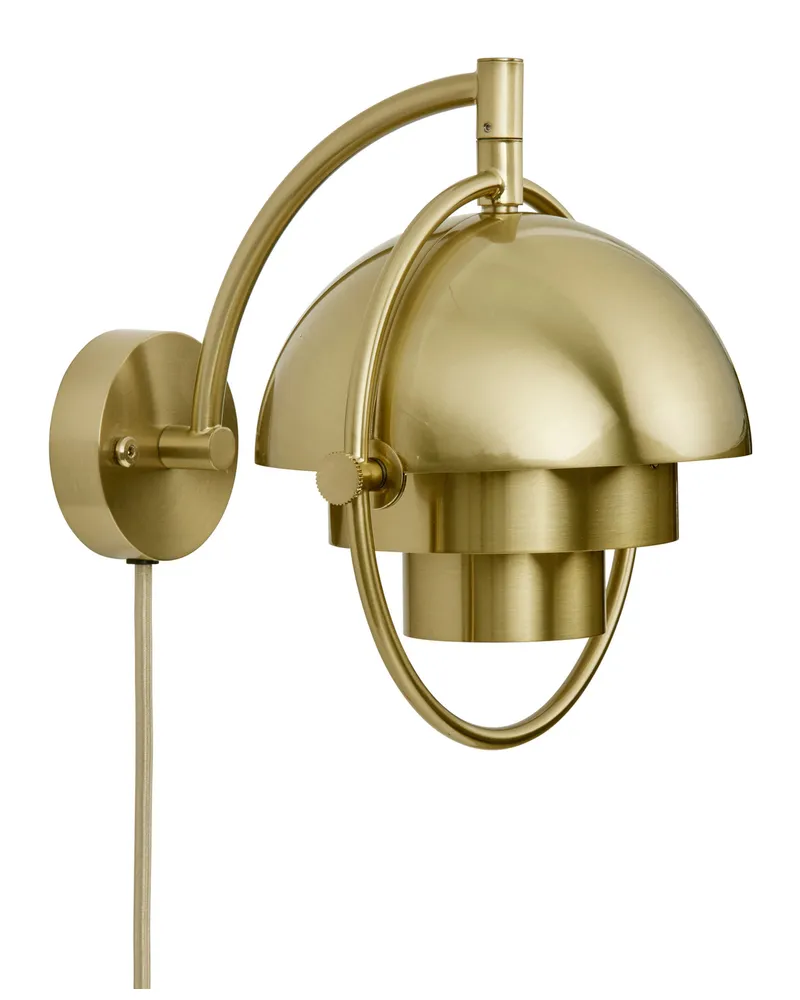 Gubi Wandleuchte mit Stromkabel Multi-Lite - Schwarz - Metall - Designer Louis Weisdorf 