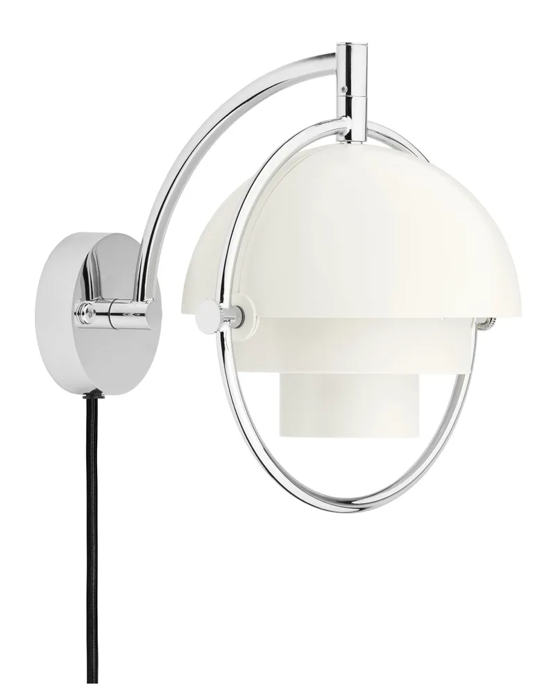 Gubi Wandleuchte mit Stromkabel Multi-Lite - Schwarz - Metall - Designer Louis Weisdorf 