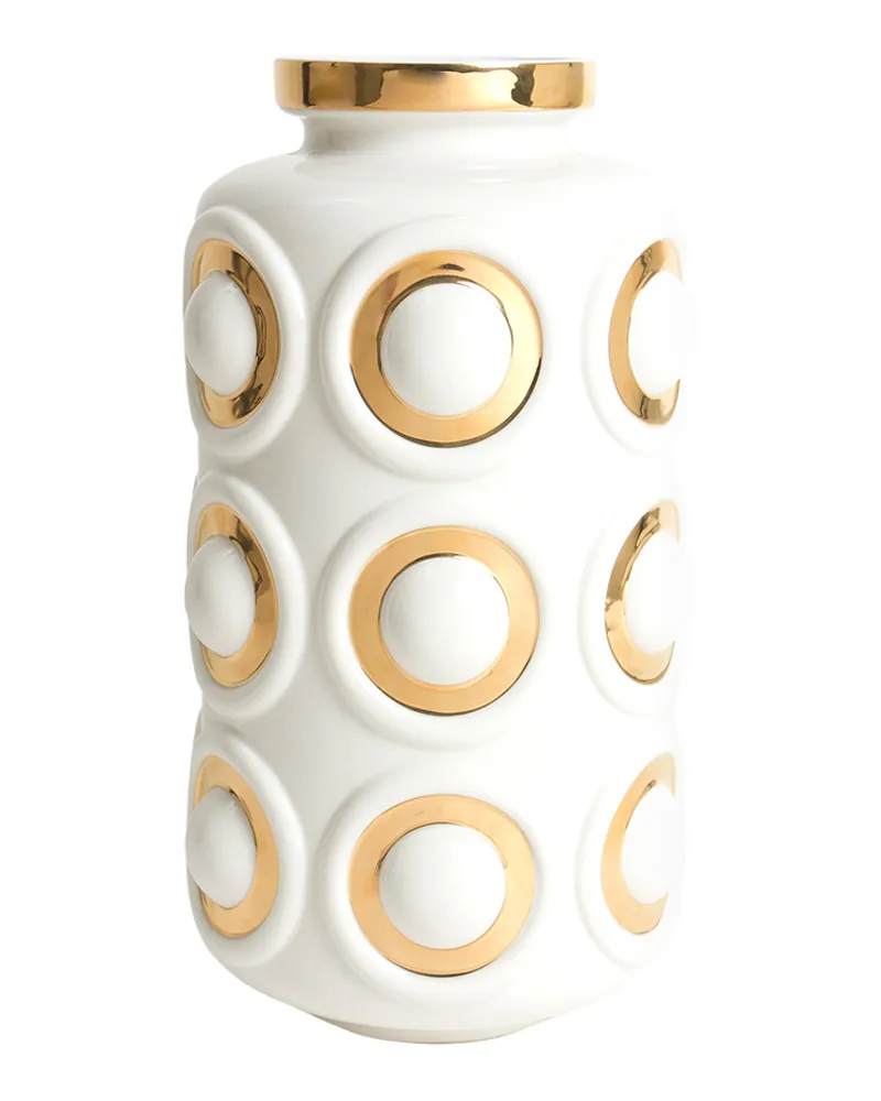 Jonathan Adler Vase - Gold - Porzellan - Designer Jonathan Adler 