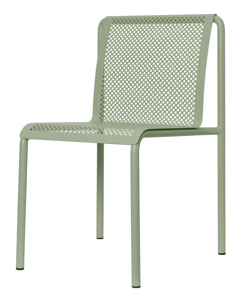 ferm LIVING Stapelbarer Stuhl Dapple - Grün - Verzinkter, pulverbeschichteter Stahl - Designer Says Who 