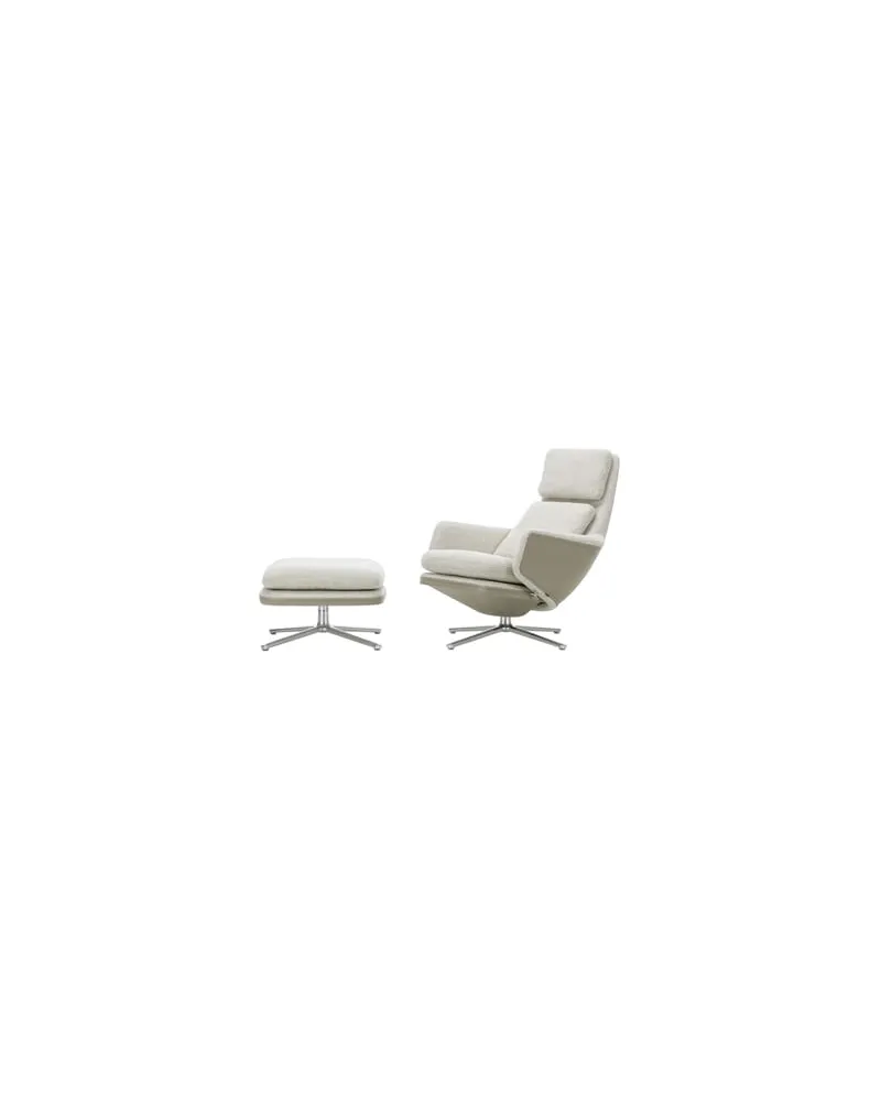 Vitra Gepolsterter Sessel Grand Relax - Beige - Daunen - Designer Francisco Gomez Paz 