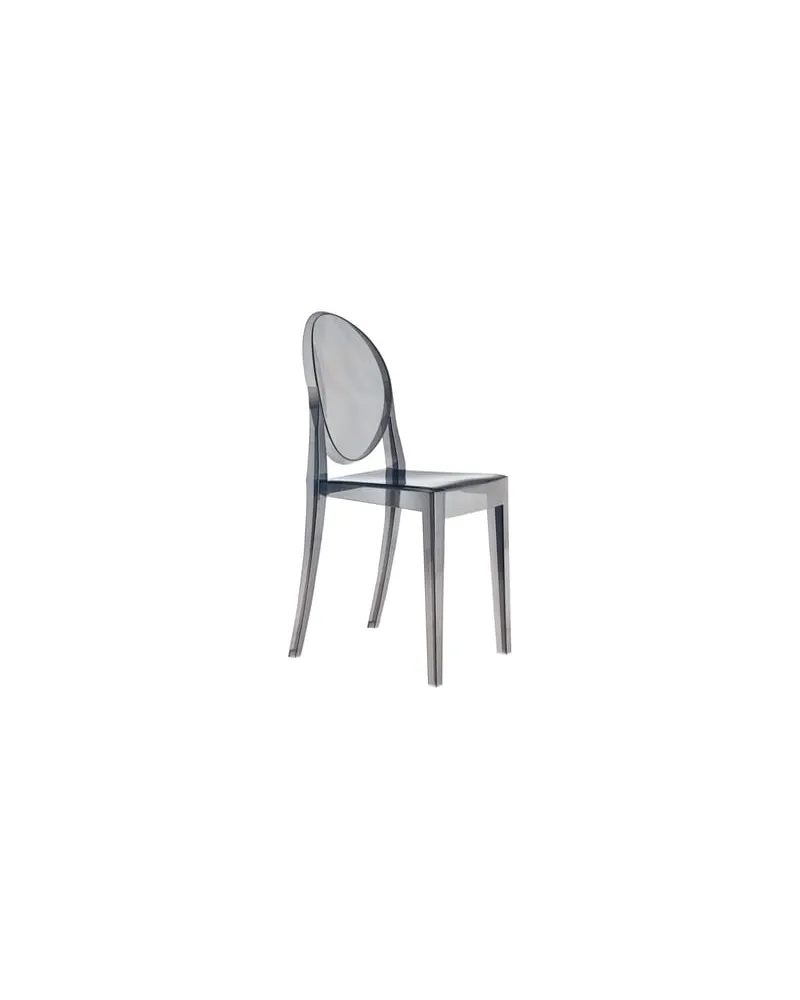 Kartell Stapelbarer Stuhl Ghost - Grau - Polycarbonat 2.0 - Designer Philippe Starck 