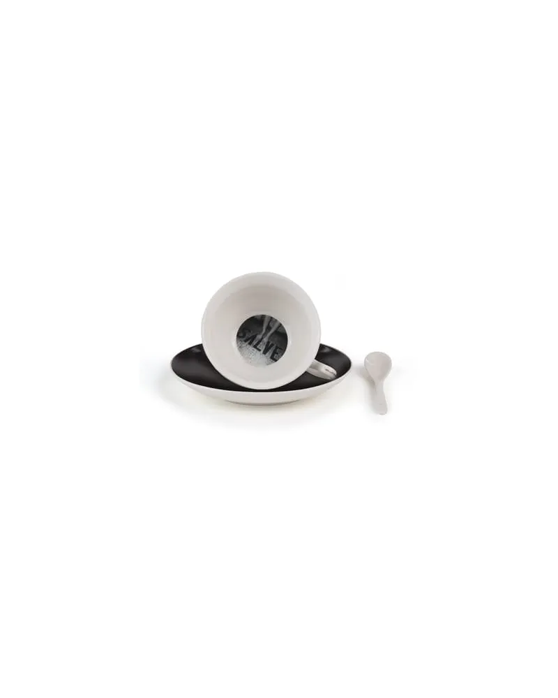 Seletti Teetasse Guiltless - Schwarz - Feines Porzellan - Designer Lady Tarin 