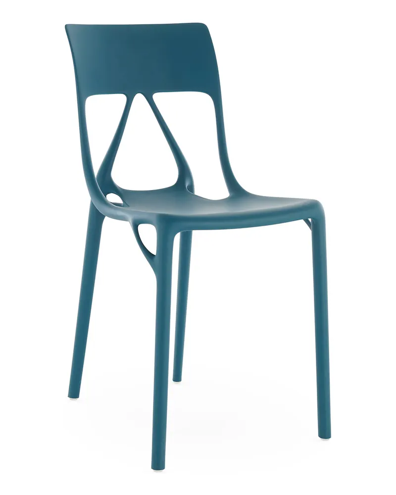 Kartell Stapelbarer Stuhl A. I. - Braun - Recyceltes PMMA - Designer Philippe Starck 