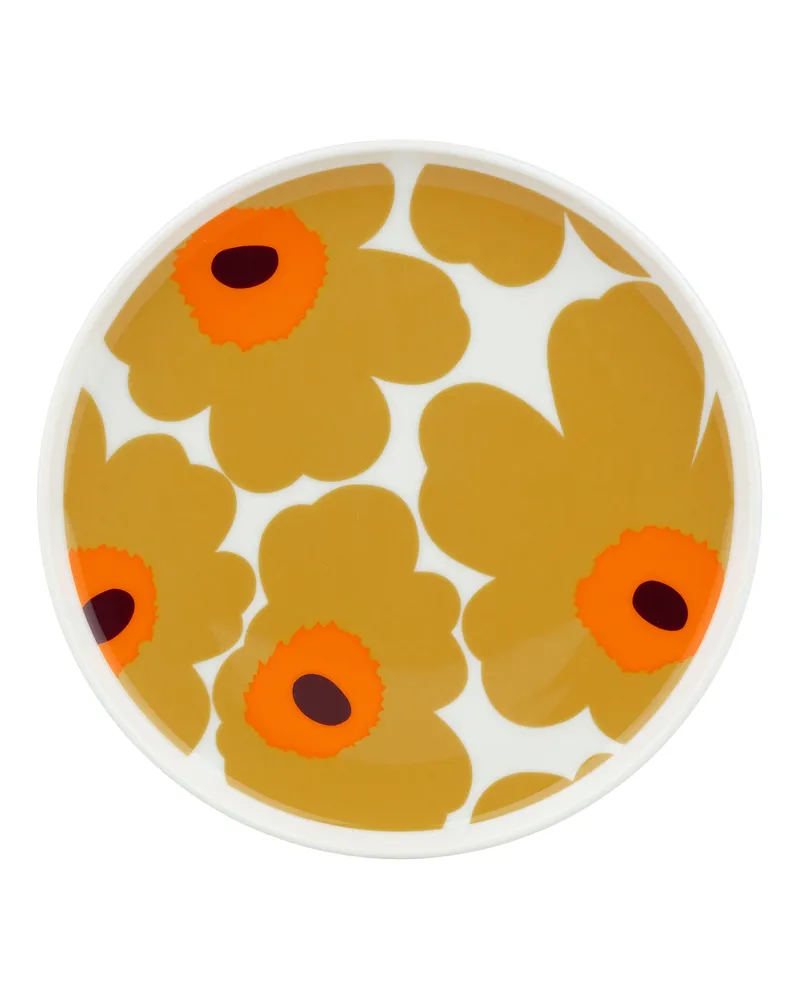Marimekko Dessertteller Unikko - Beige - Sandstein - Designer Maija Isola 