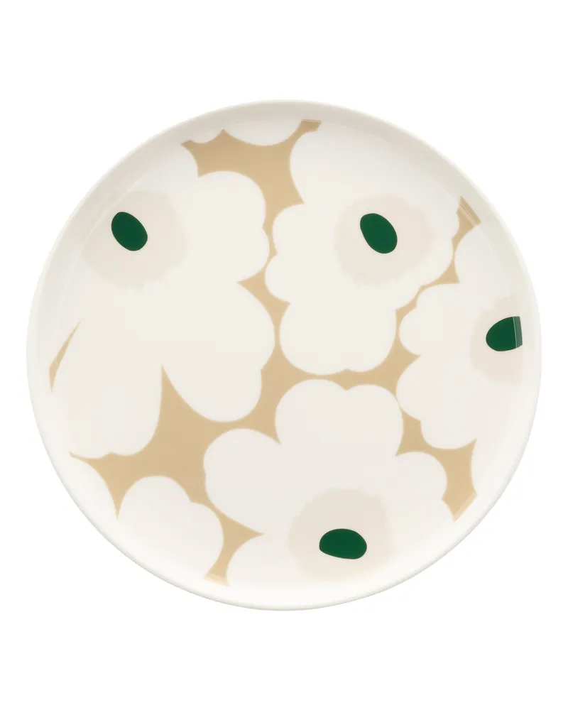Marimekko Dessertteller Unikko - Beige - Sandstein - Designer Maija Isola 