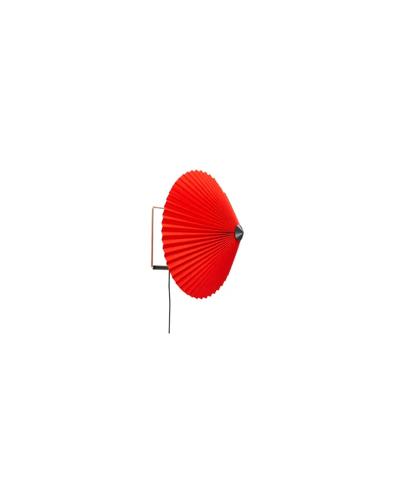 Hay Wandleuchte mit Stromkabel Matin - Rot - Gefaltete Baumwolle - Designer Inga Sempé 
