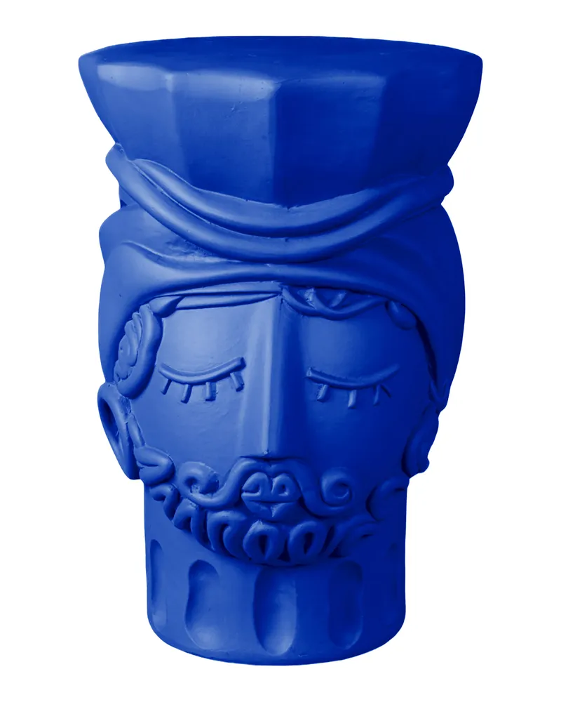 Seletti Hocker Magna Graecia - Blau - Terrakotta - Designer Antonio Aricò 