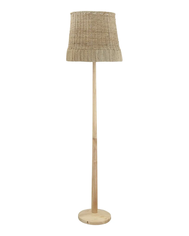 Bloomingville Stehleuchte Lampadaire - Holz natur - Rattan 