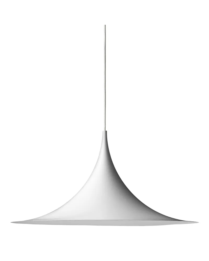 Gubi Pendelleuchte Semi - Weiß - emailliertes Metall - Designer Torsten Thorup 
