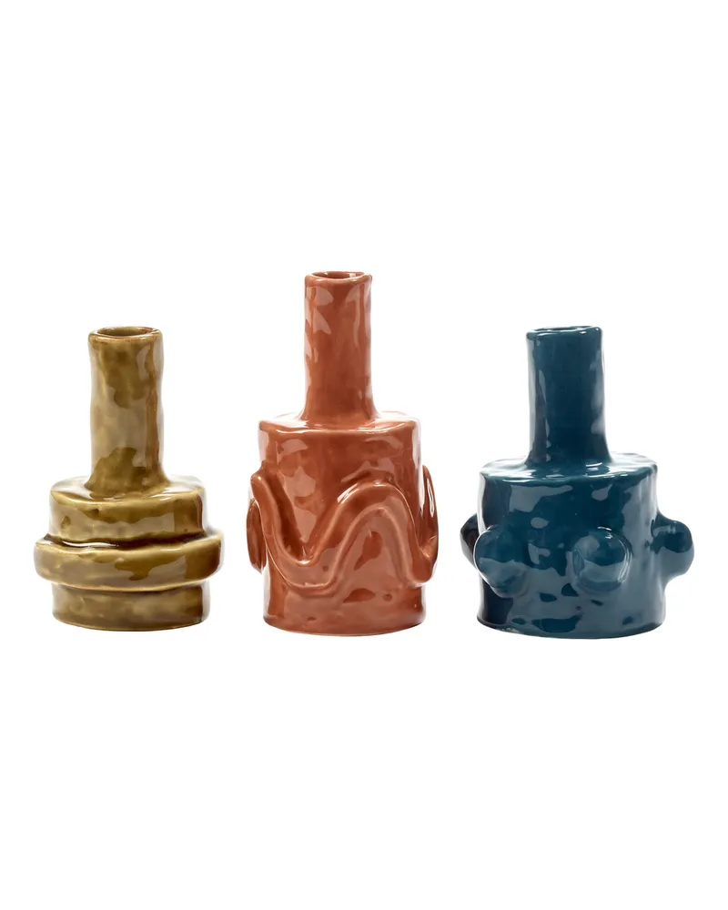Serax Vase Molly - Bunt - emaillierter Sandstein - Designer Marie Michielssen 