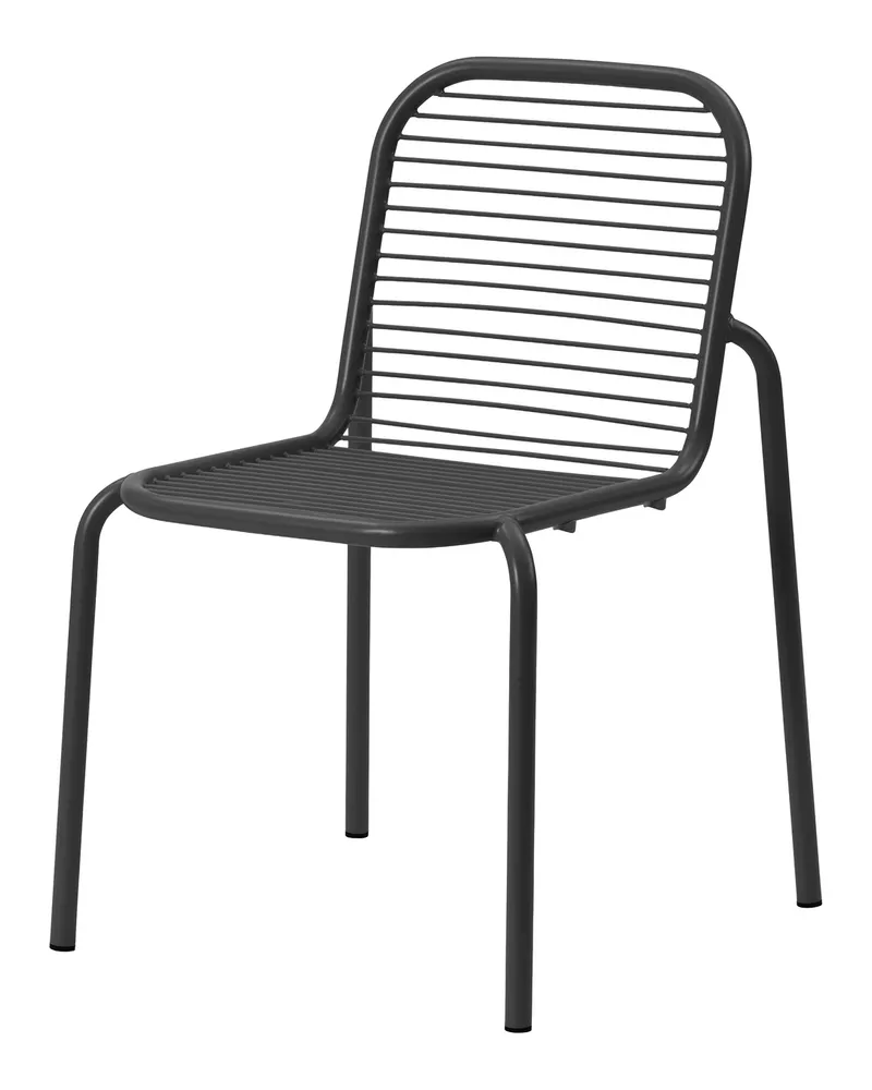 Normann Copenhagen Stapelbarer Stuhl Vig - Schwarz - thermolackierter Stahl - Designer Simon Legald 