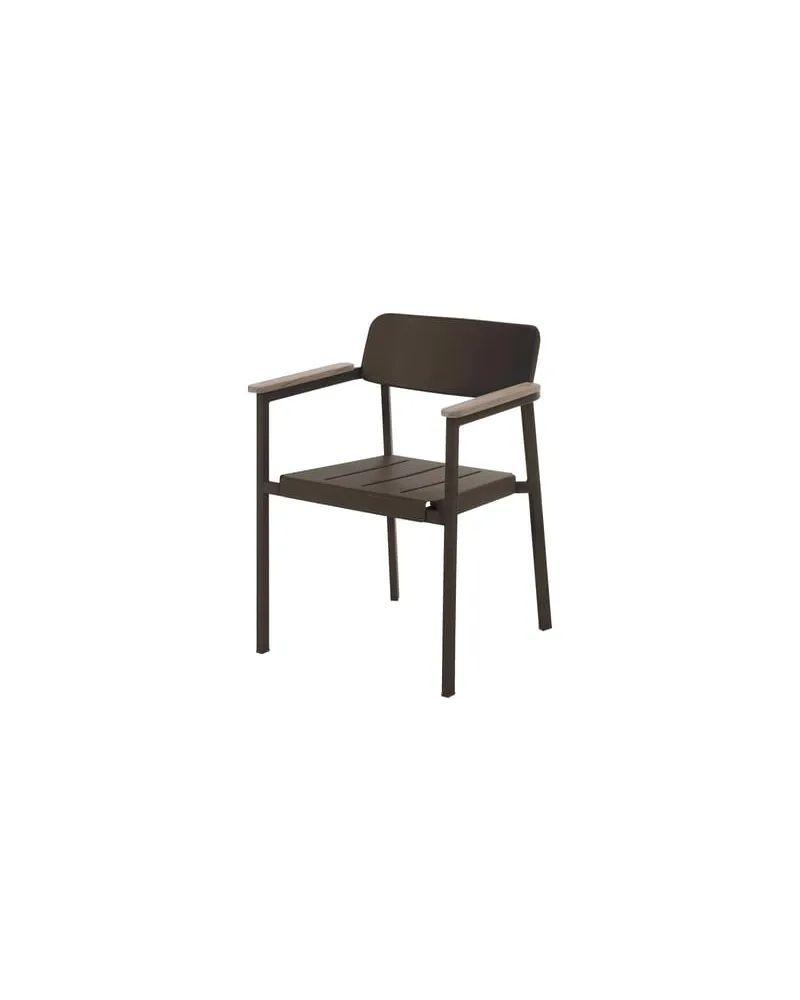 EMU Stapelbarer Sessel Shine - Braun - Teakholz - Designer Arik Levy 