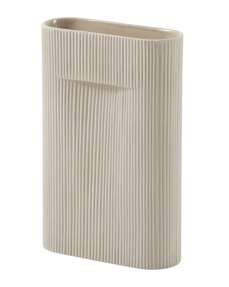 Muuto Vase Ridge - Beige - Fayence - Designer Studio Kaksikko 