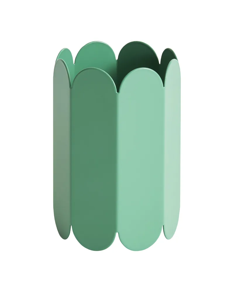 Hay Vase Arcs - Grün - rostfreier Stahl - Designer Muller Van Severen 