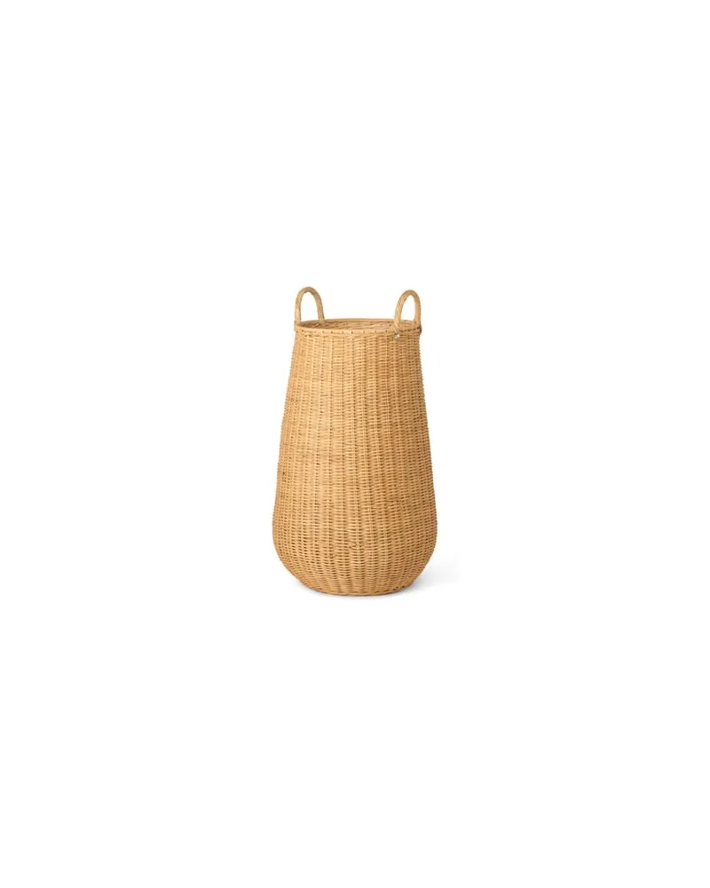 ferm LIVING Wäschekorb Braided - Holz natur - Geflochtenes Rattan - Designer Trine Andersen 