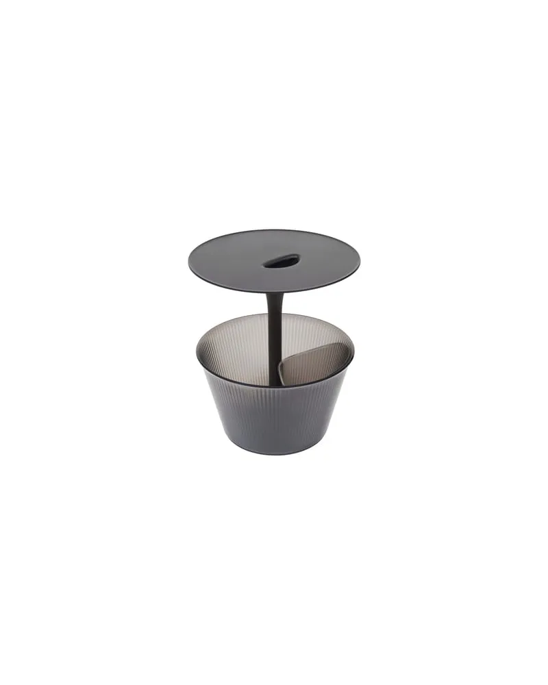 Alessi Beistelltisch Pick-Up - Schwarz - Zamak-Legierung - Designer Jakob Wagner 