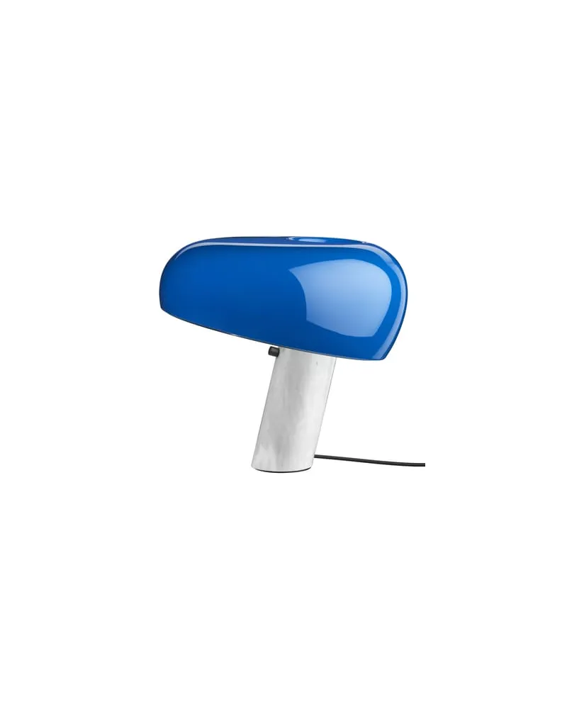 Flos Tischleuchte Snoopy - Blau - Carrara-Marmor - Designer Pier Giacomo Castiglioni 
