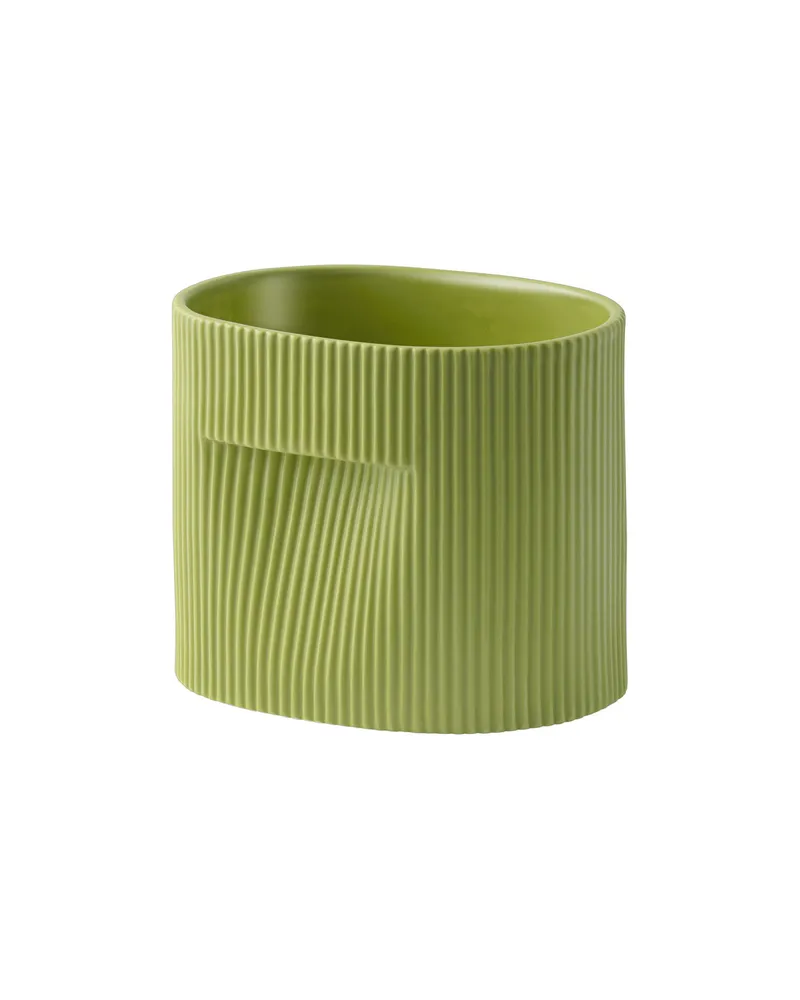 Muuto Blumentopf Ridge - Weiß - Terrakotta - Designer Studio Kaksikko 