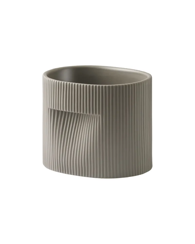 Muuto Blumentopf Ridge - Weiß - Terrakotta - Designer Studio Kaksikko 