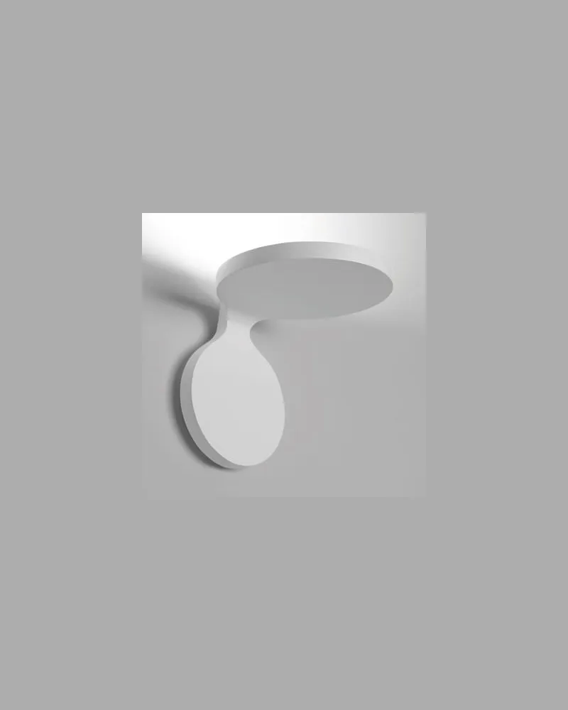 Artemide Wandleuchte Rea - Weiß - klarlackbeschichtetes Aluminium - Designer Neil Poulton 
