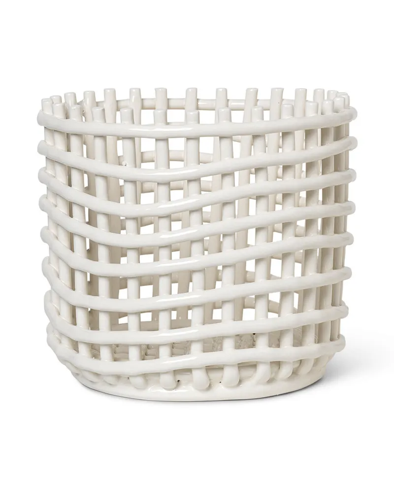 ferm LIVING Korb Ceramic - Weiß - Keramik - Designer Trine Andersen 