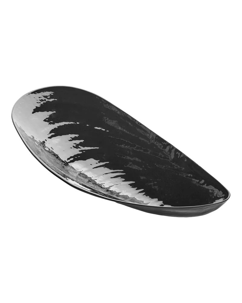 Serax Servierplatte Les objets Moulversants - Schwarz - emailliertes Porzellan - Designer Wouters & Hendrix 