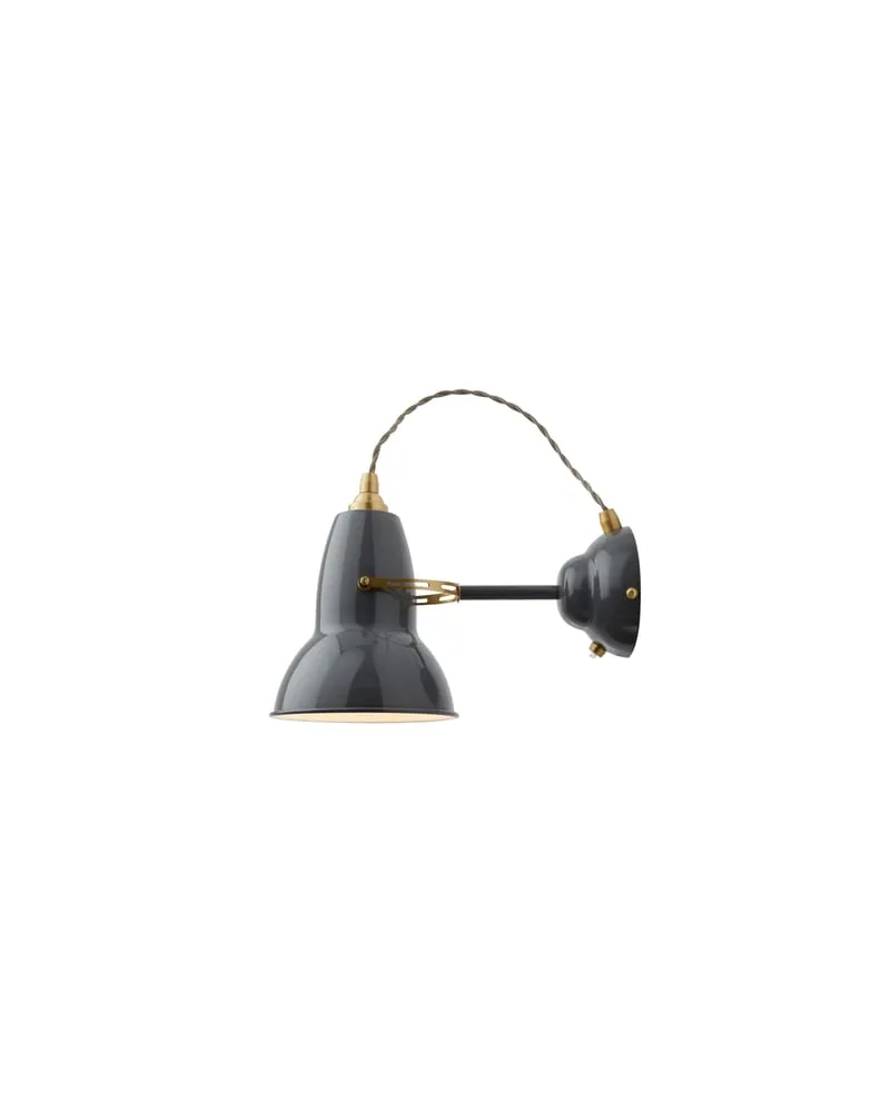 Anglepoise Wandleuchte 1227 - Grau - Messing - Designer George Carwardine 