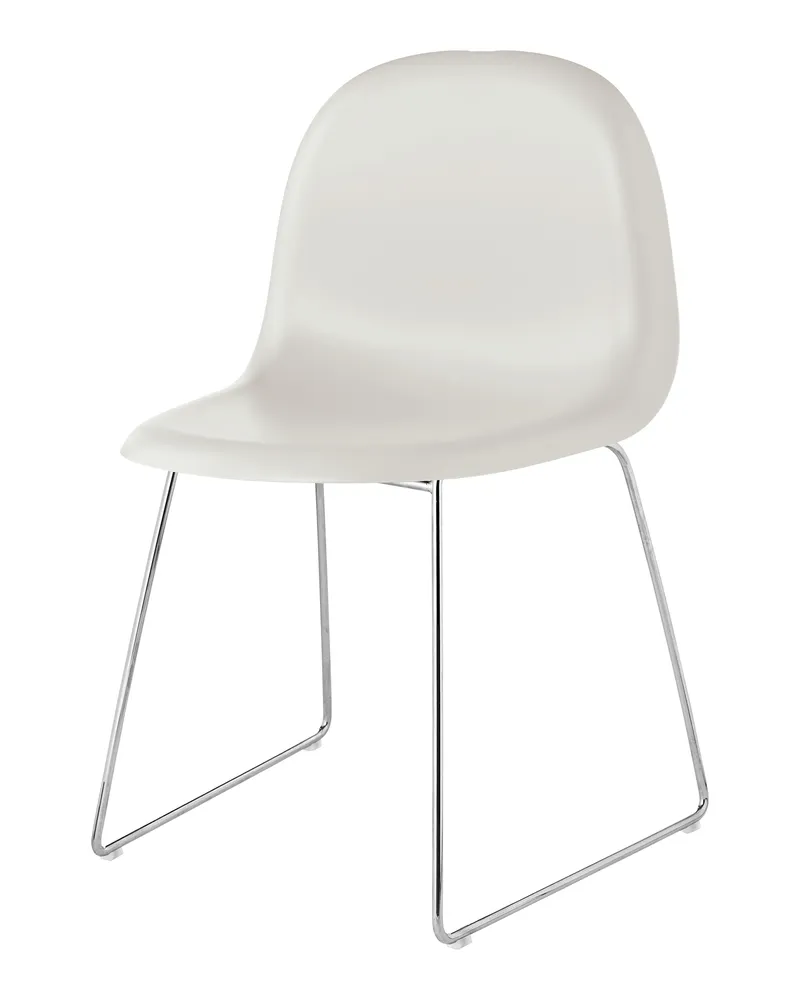 Gubi Stapelbarer Stuhl 3D - Weiß - Recycelter Kunststoff - Designer Komplot Design 