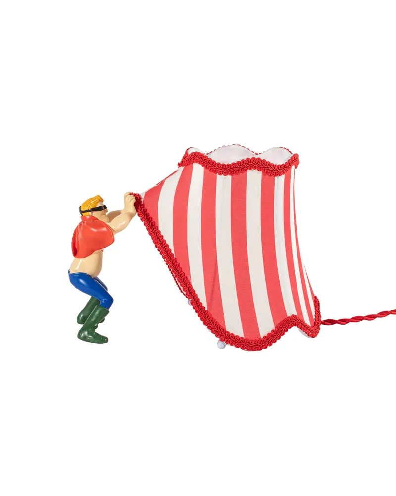 Seletti Tischleuchte Circus - Rot - Polyester-Gewebe - Designer Uto Balmoral 