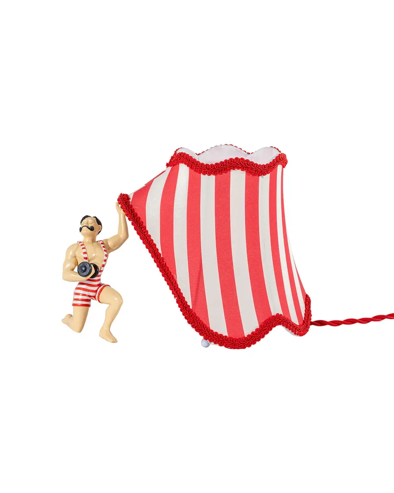 Seletti Tischleuchte Circus - Rot - Polyester-Gewebe - Designer Uto Balmoral 